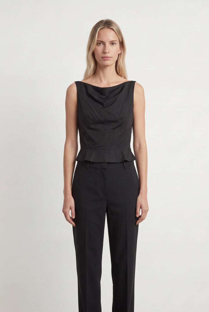 Top Noir - Taille M/38 de la marque Agnès b. | GLO0051 - Vendu par Paradigme - Image 1