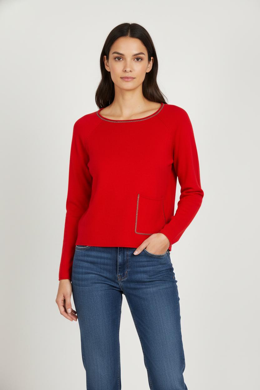 Pull rouge - Taille S/36