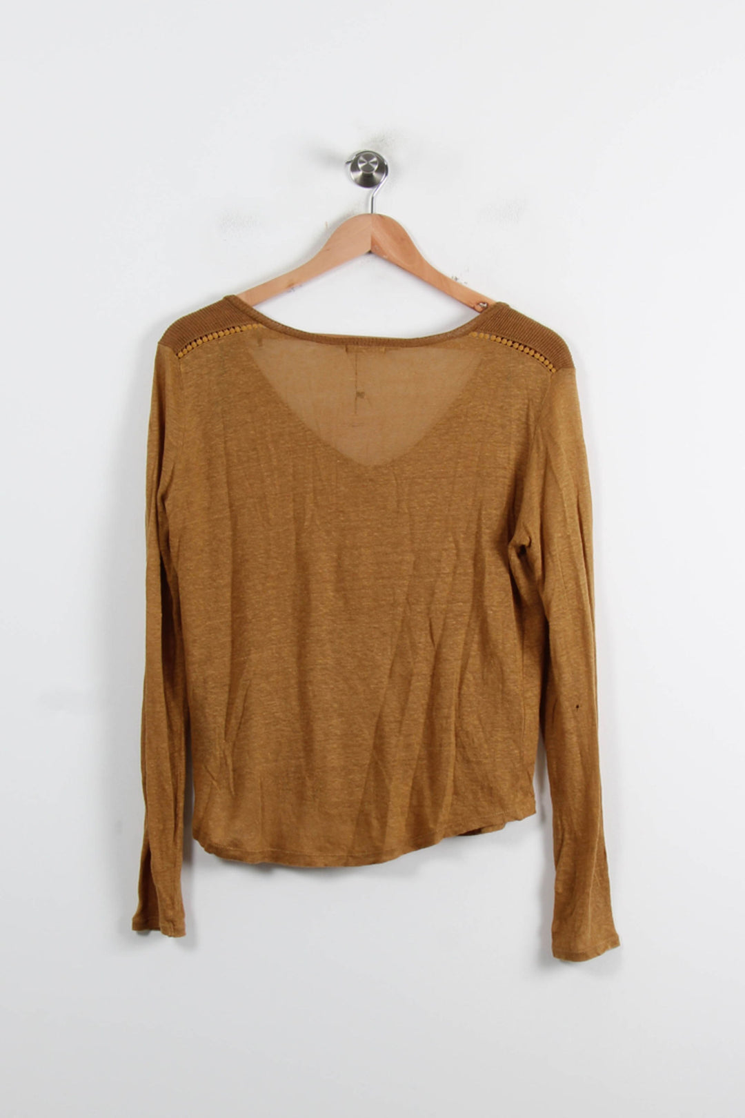 Tee-shirt À Manches Longues Or - Taille M/38 de la marque IKKS | GLO0109 - Vendu par Paradigme - Image 4
