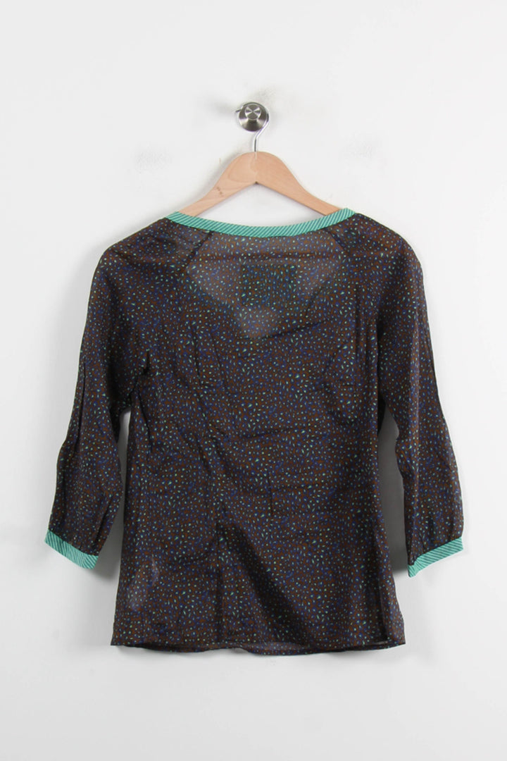 Blouse Noire et Verte - Taille S/36 de la marque One Step | GLO0122 - Vendu par Paradigme - Image 4