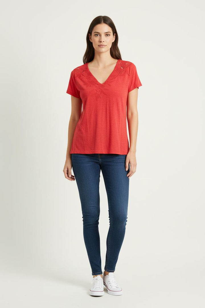 Tee-shirt Rouge - Taille L/40 de la marque IKKS | GLO0129 - Vendu par Paradigme - Image 1