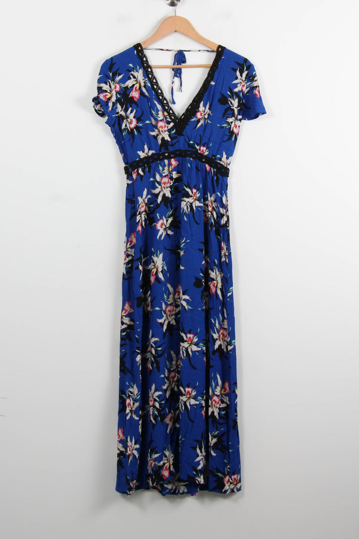 Robe Longue Bleue et Blanche - Taille XS/34 de la marque IKKS | GLO0131 - Vendu par Paradigme - Image 2