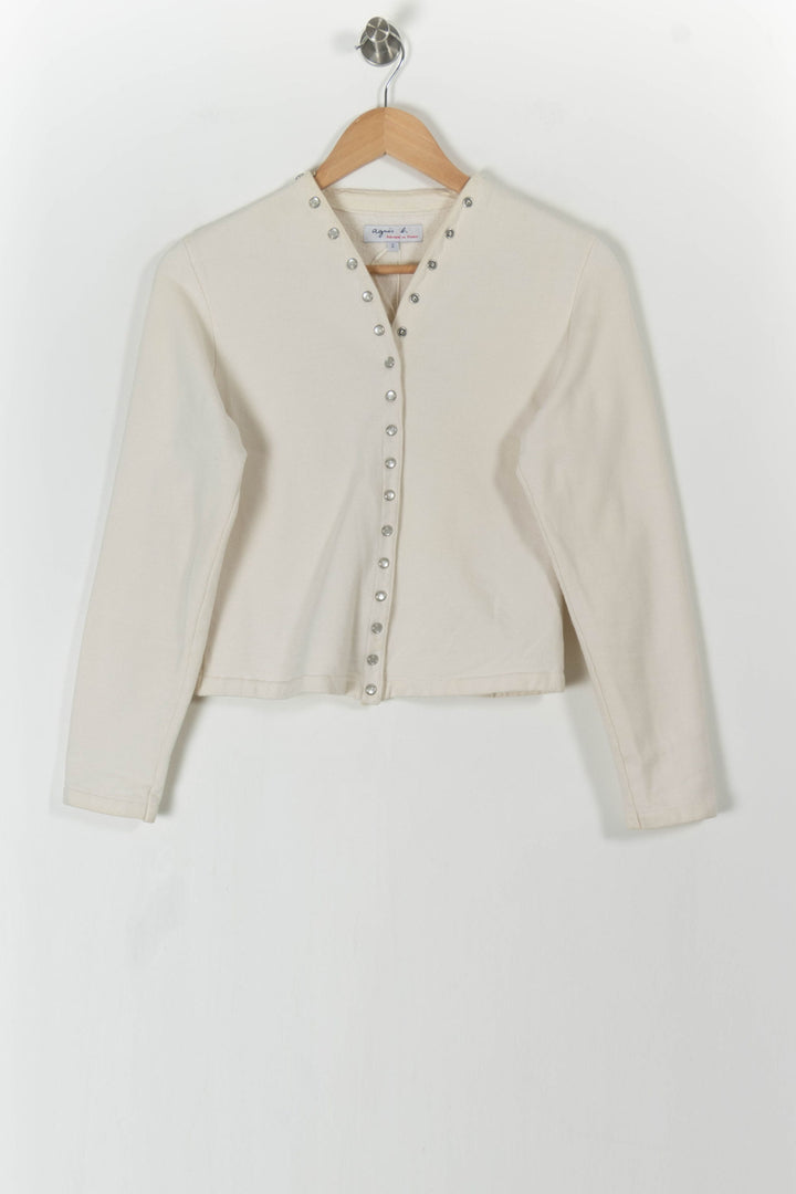 Veste Beige - Taille M/38 de la marque Agnès b. | IM417 - Vendu par Paradigme - Image 2