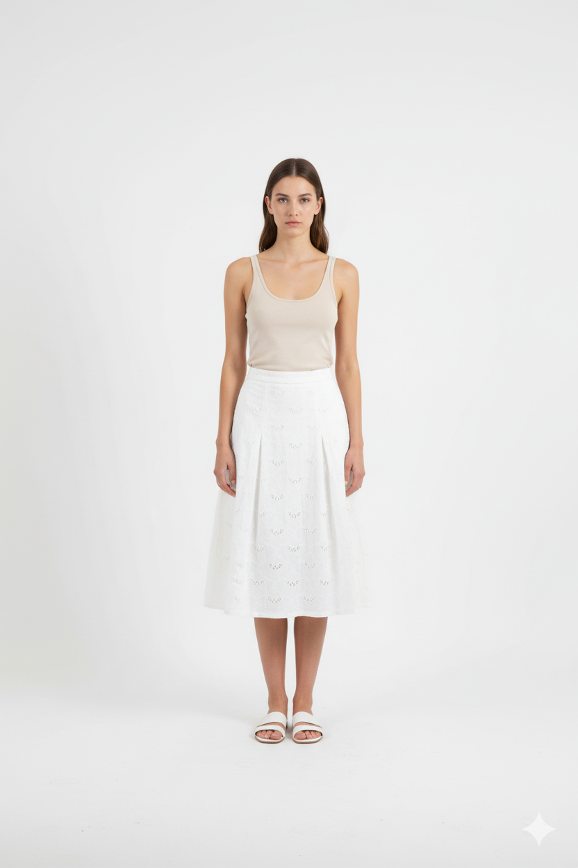 Jupe Longue Blanche - Taille XS/34