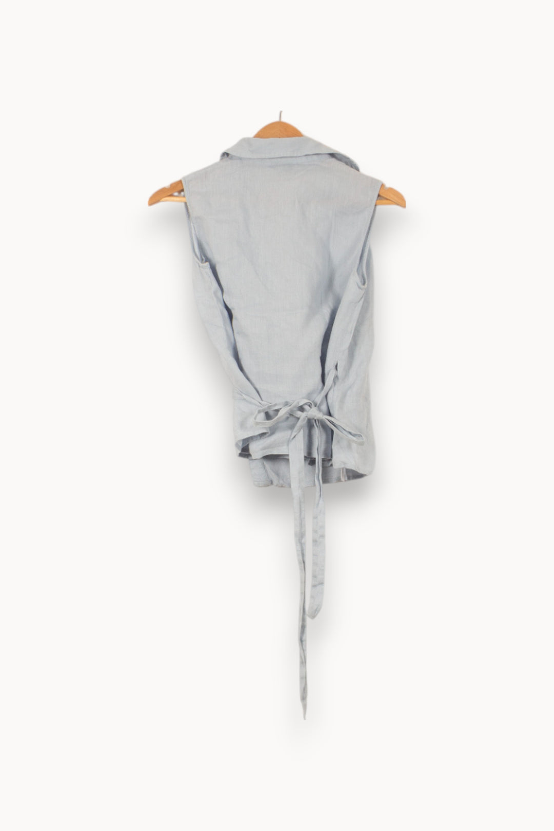 Blouse Sans Manches Bleue - Taille L/40 de la marque Gerard Darel | LB16 - Vendu par Paradigme - Image 4