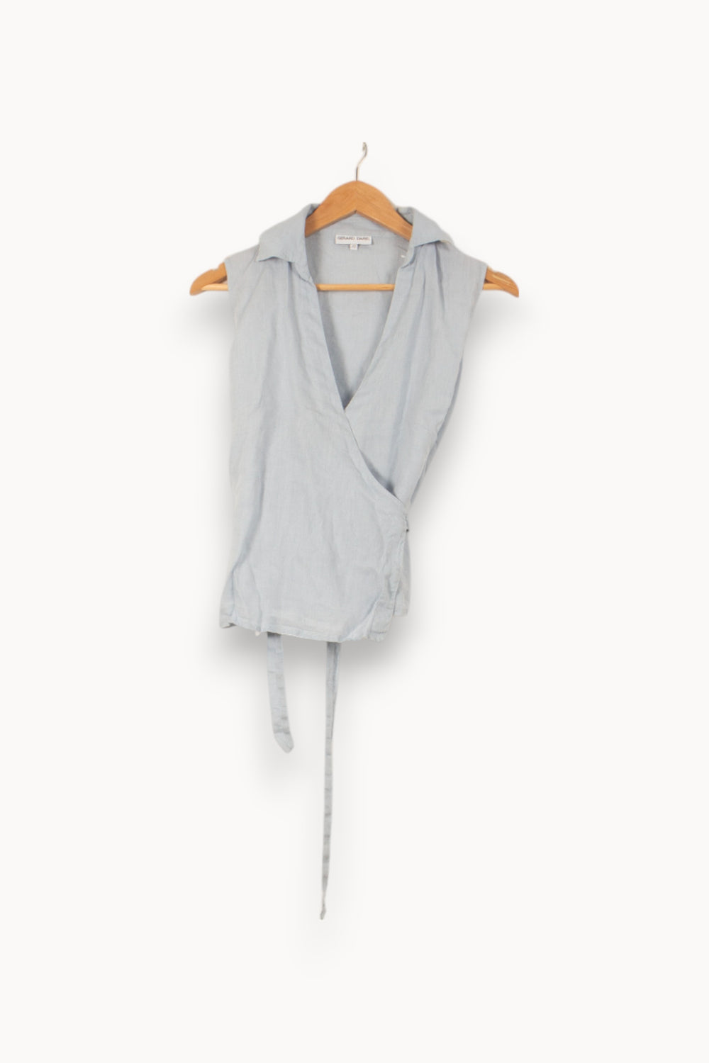 Blouse Sans Manches Bleue - Taille L/40 de la marque Gerard Darel | LB16 - Vendu par Paradigme - Image 2