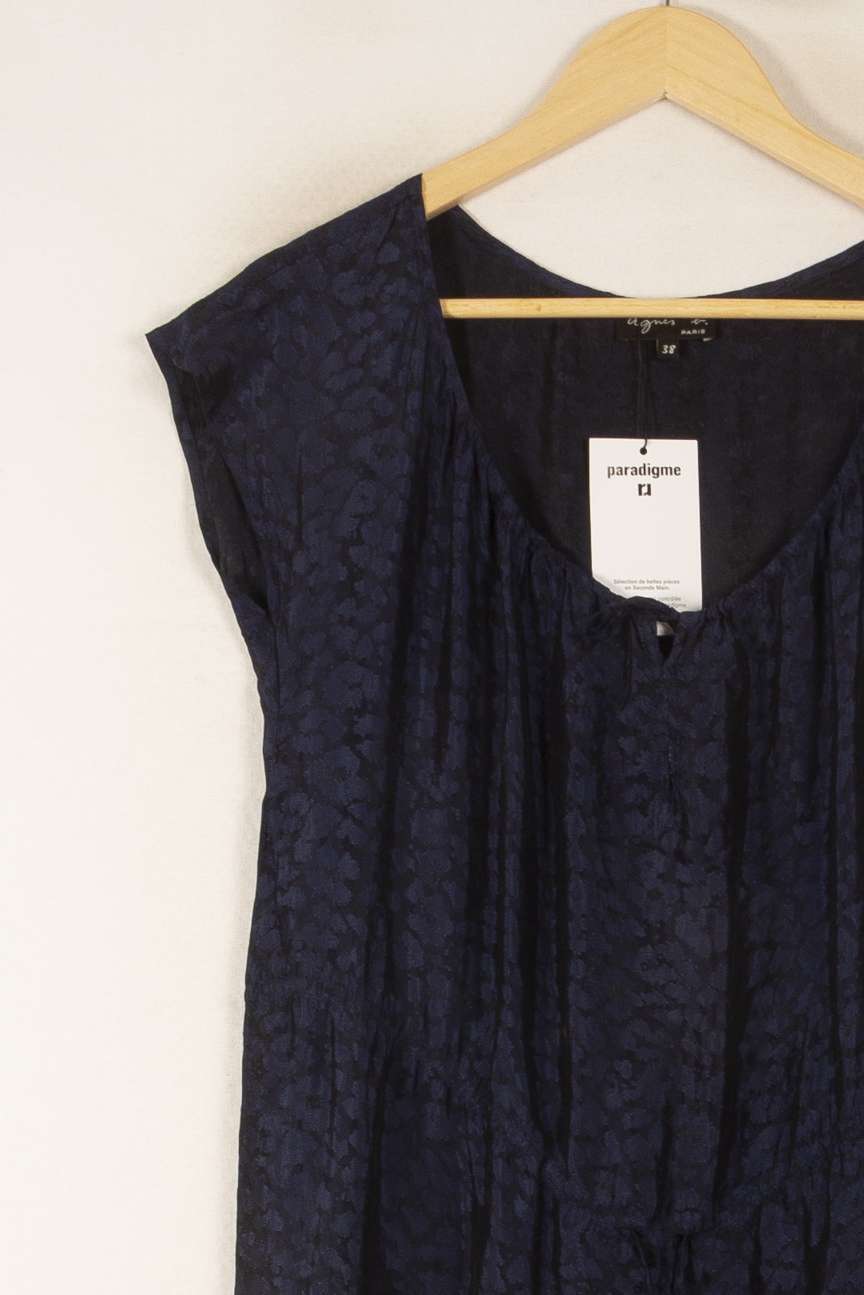 Robe Courte Bleue - Taille M/38 de la marque Agnès b. | M34 - Vendu par Paradigme - Image 3