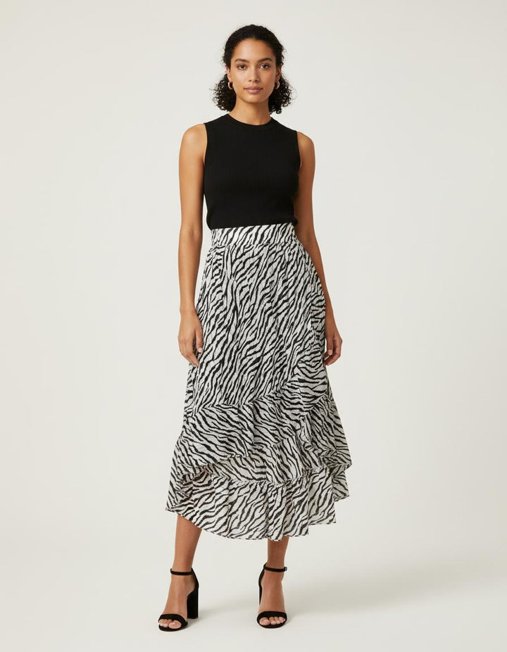 Jupon En Jacquard Imprimé Zèbre - Taille XS/34