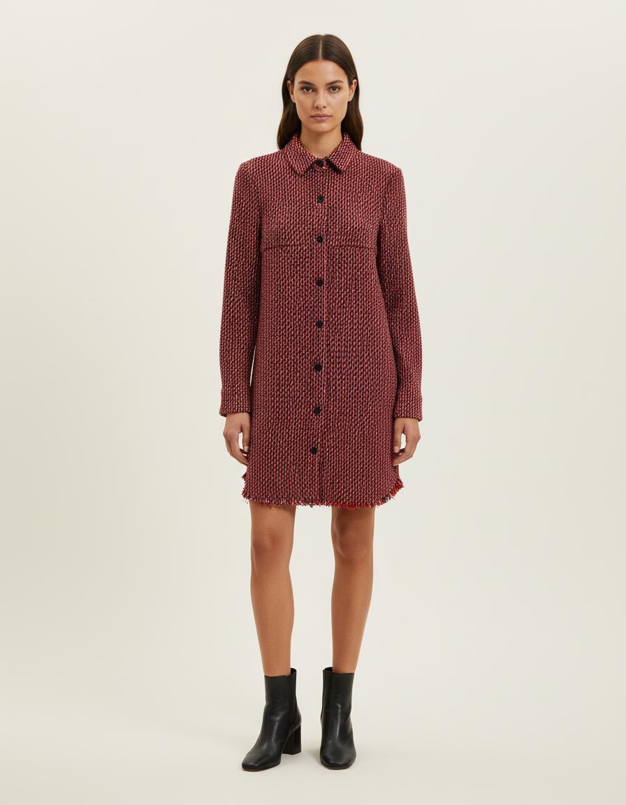 Robe Chemise En Jacquard - Taille S/36