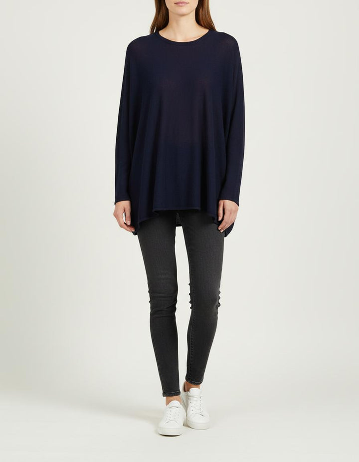 Pull Oversize En Laine Marin - Taille T.U.