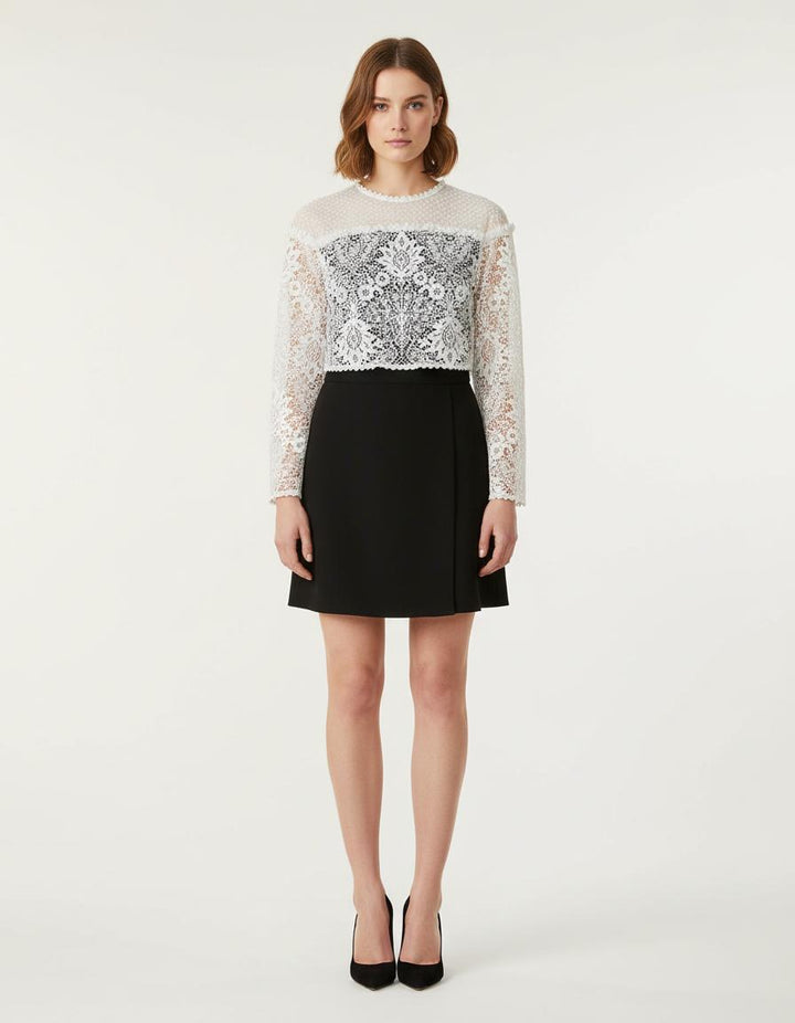Robe Avec Dentelle Et Plumetis - Taille S/36