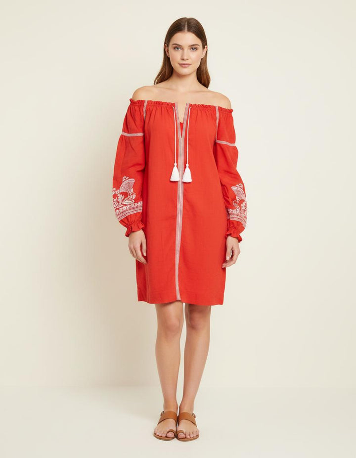 Robe Avec Broderies Contrastantes - Taille M/38