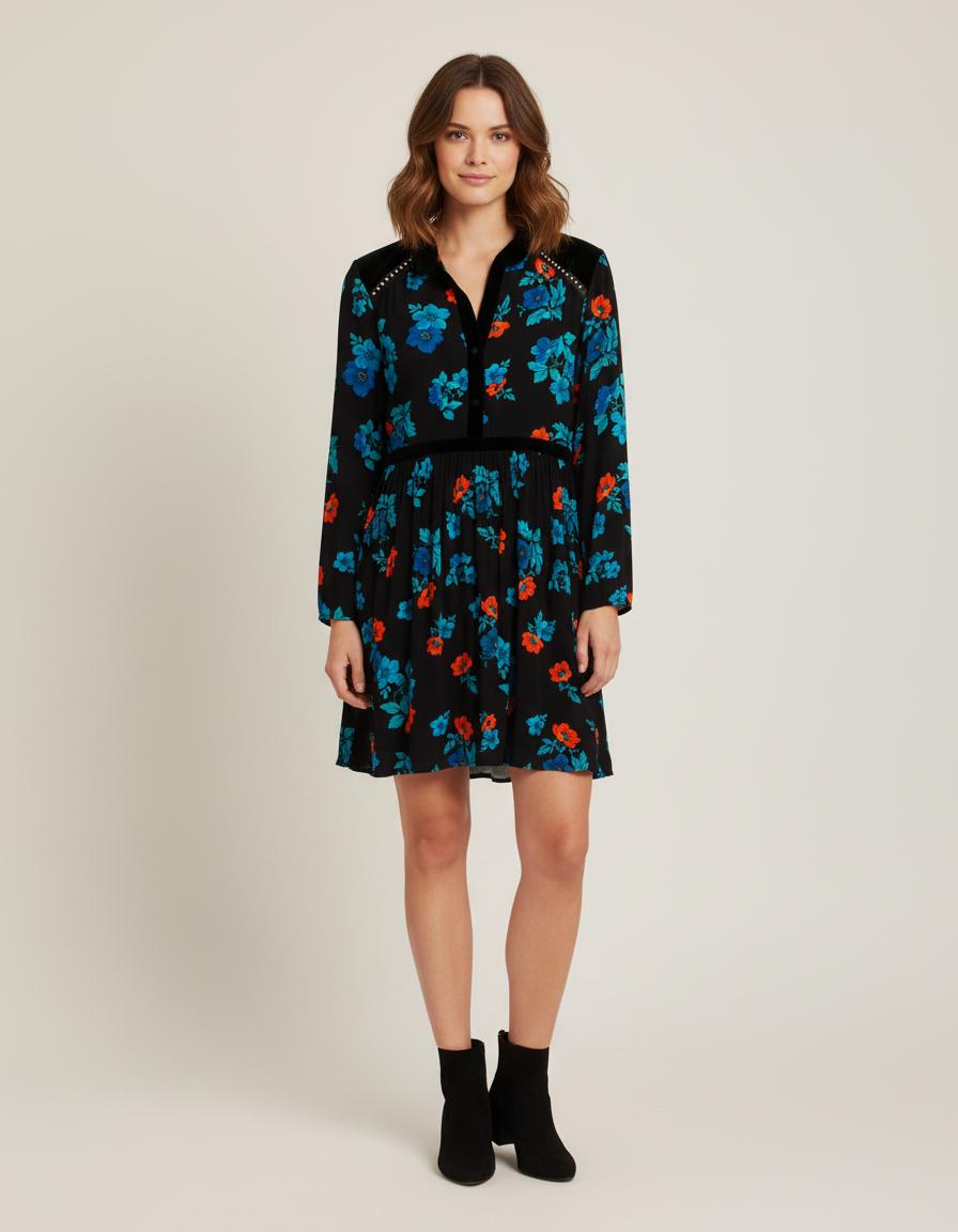 Robe Plissée Imprimée - Taille M/38