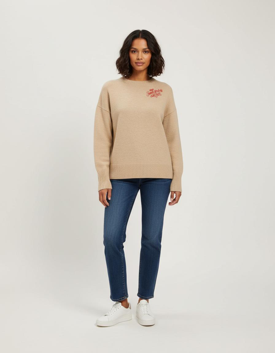 Pull En Laine Avec Broderie - Taille S/36