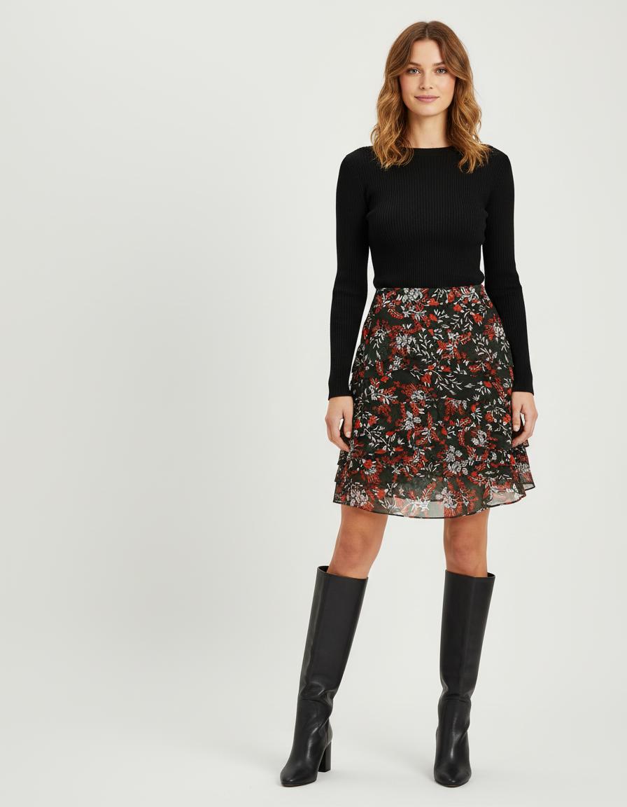 Jupe Courte Imprimée Asymétrique - Taille XS/34