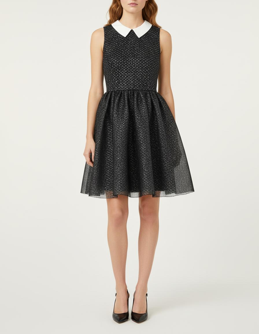Robe Sans Manches En Tulle Et Lurex - Taille M/38