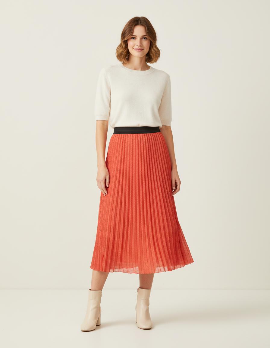 Jupe Plissée En Maille Lurex - Taille S/36