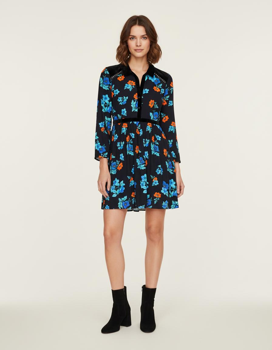 Robe Plissée Imprimée - Taille S/36
