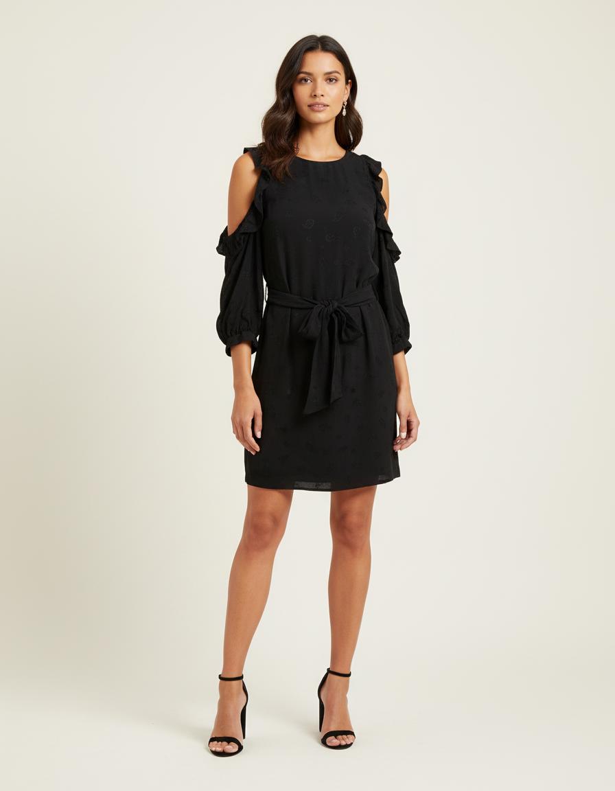 Robe Imprimée Avec Épaules Dénudées - Taille S/36