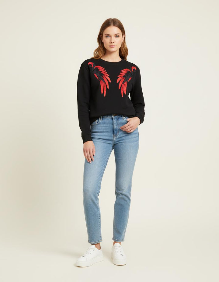 Sweat Esprit Néoprène Brodé - Taille S/36