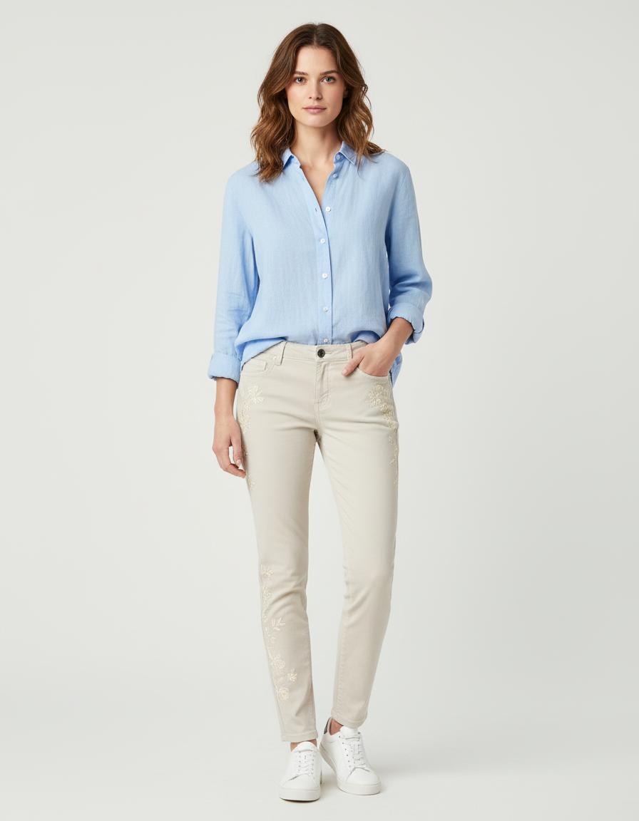 Jean Skinny Avec Broderies - Taille L/40