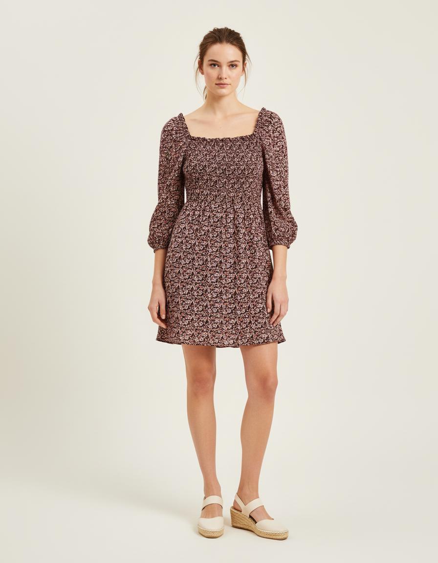 Robe Courte Avec Imprimé Floral - Taille S/36