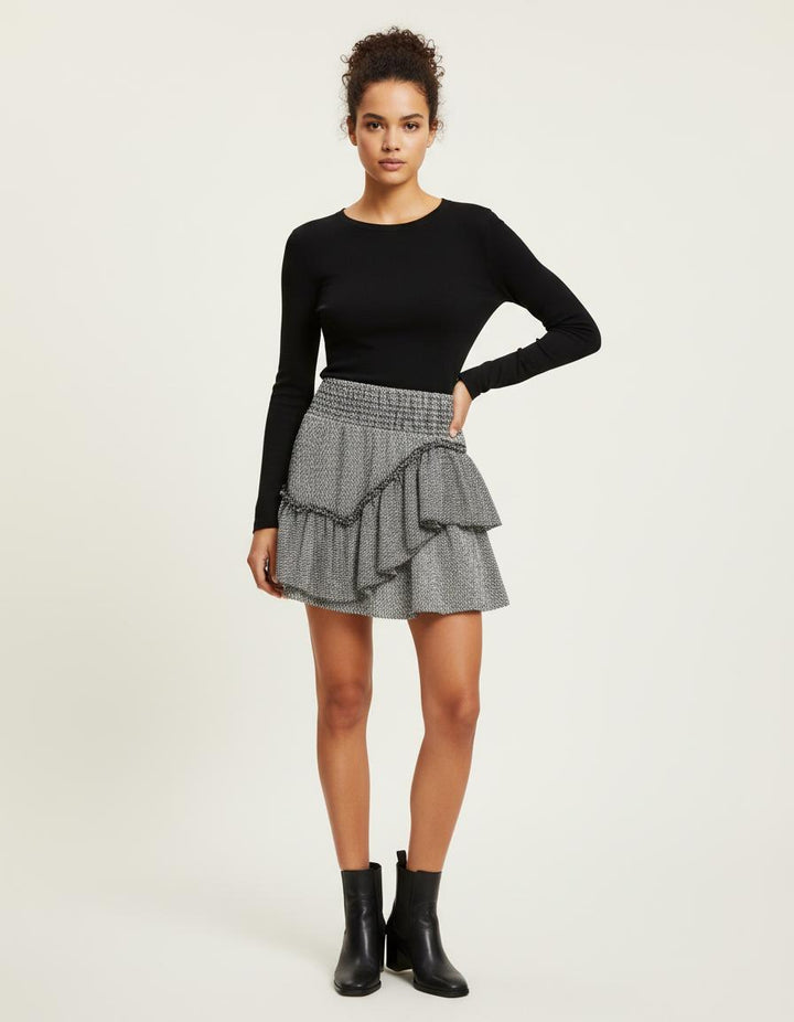 Jupe Jacquard Avec Volants - Taille L/40