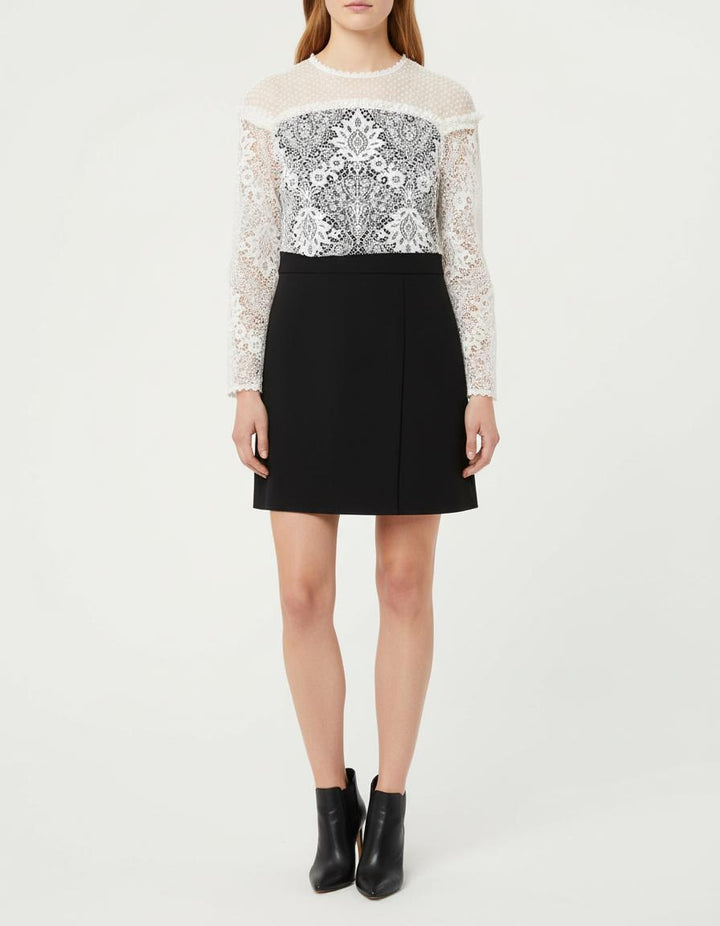 Robe Avec Dentelle Et Plumetis - Taille L/40
