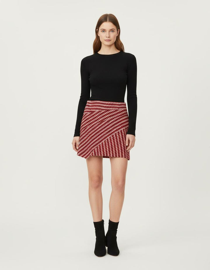 Mini-Jupe Asymétrique En Jacquard - Taille L/40