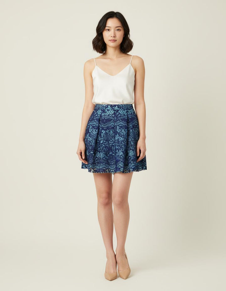 Jupe Courte En Guipure De Dentelle - Taille S/36