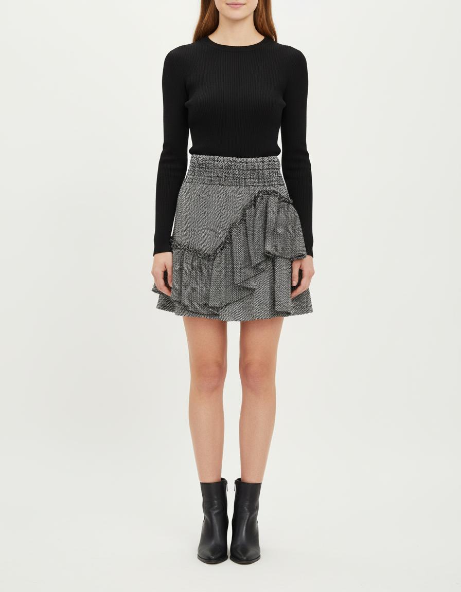 Jupe Jacquard Avec Volants - Taille M/38
