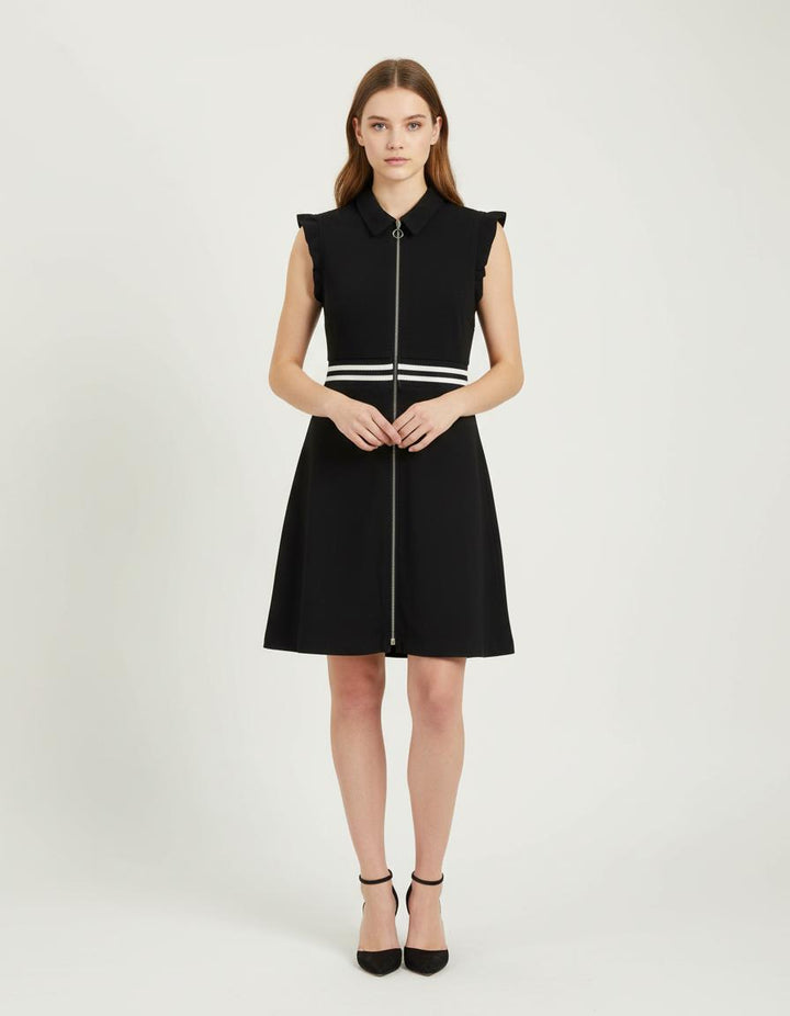 Robe Trapèze En Crêpe Avec Volants - Taille M/38