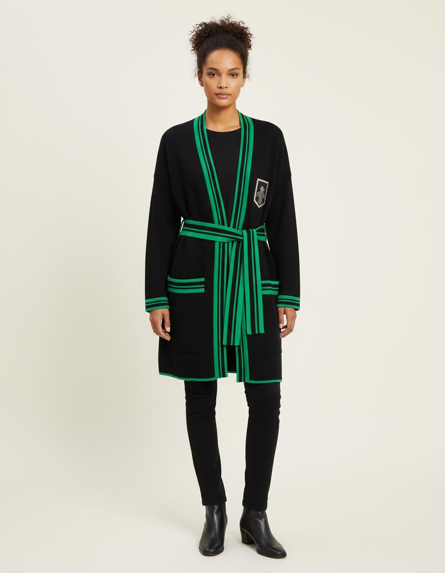 Gilet Mi-Long Avec Écusson - Taille L/40