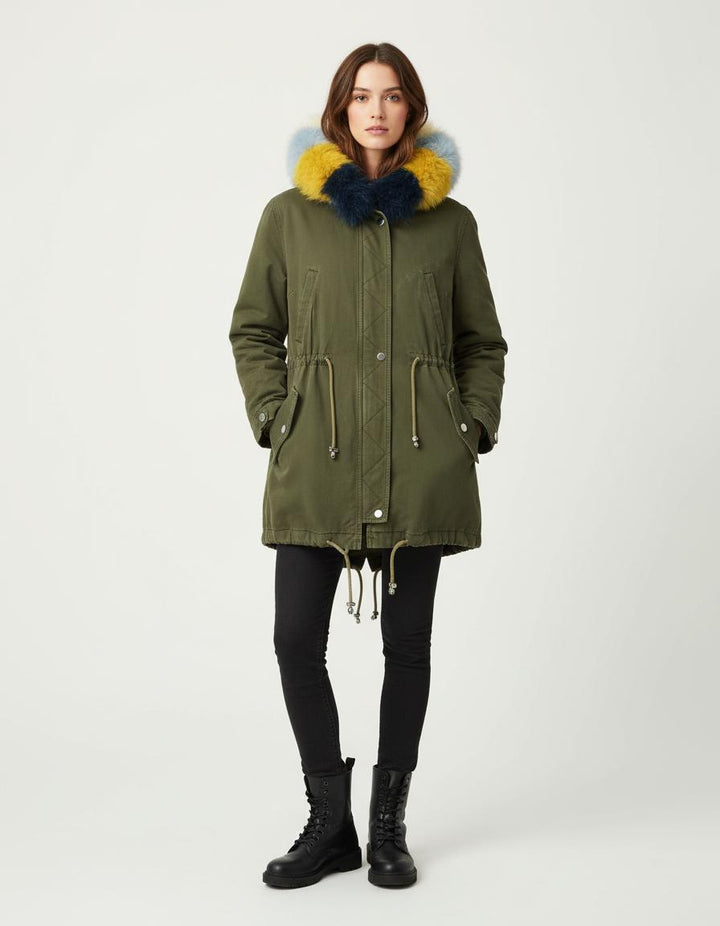 Parka Avec Doublure Doudoune Amovible Kaki - Taille M/38