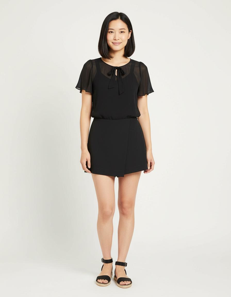 Combi-Short Nouée Au Dos - Taille S/36