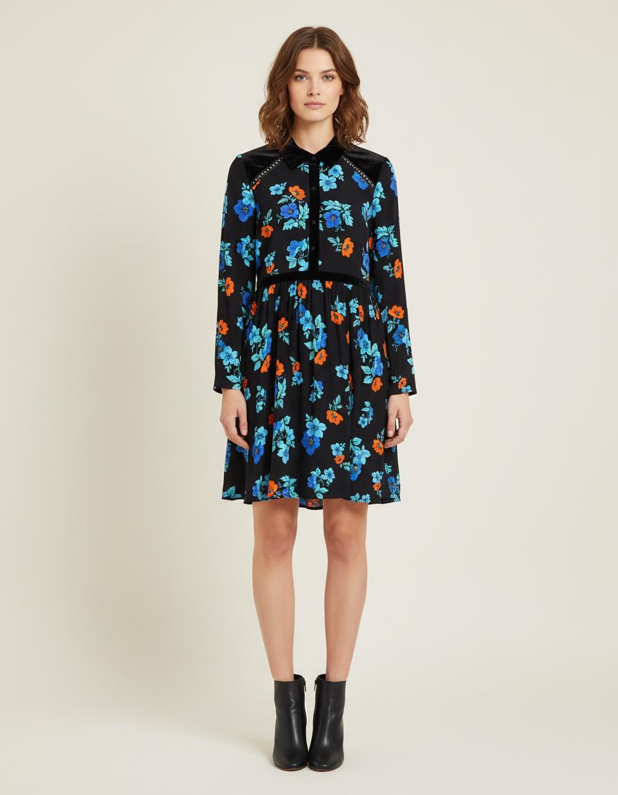 Robe Plissée Imprimée - Taille S/36