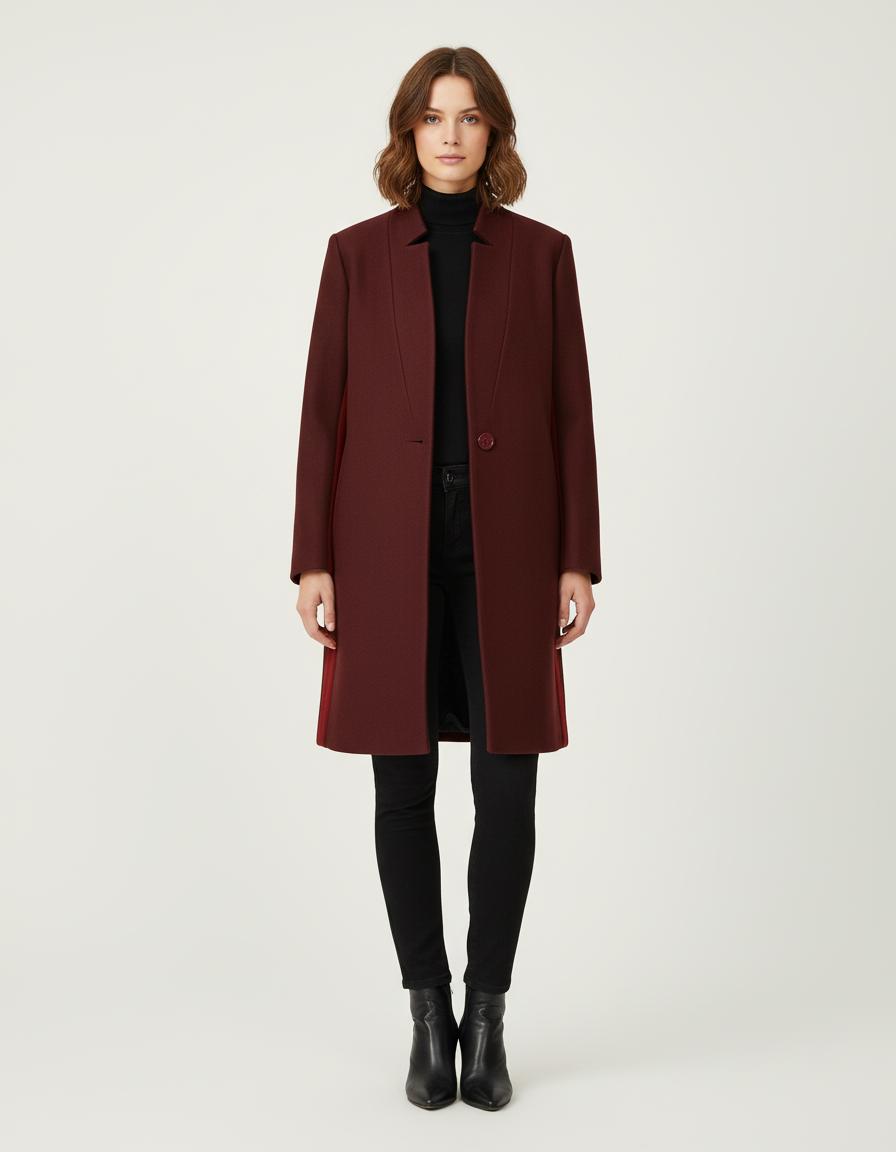 Manteau À Bandes Contrastantes - Taille S/36