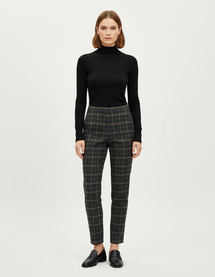 Pantalon Cigarette En Tartan - Taille XS/34