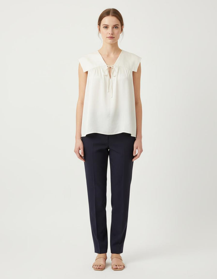 Top En Satin À Col Marin - Taille S/36