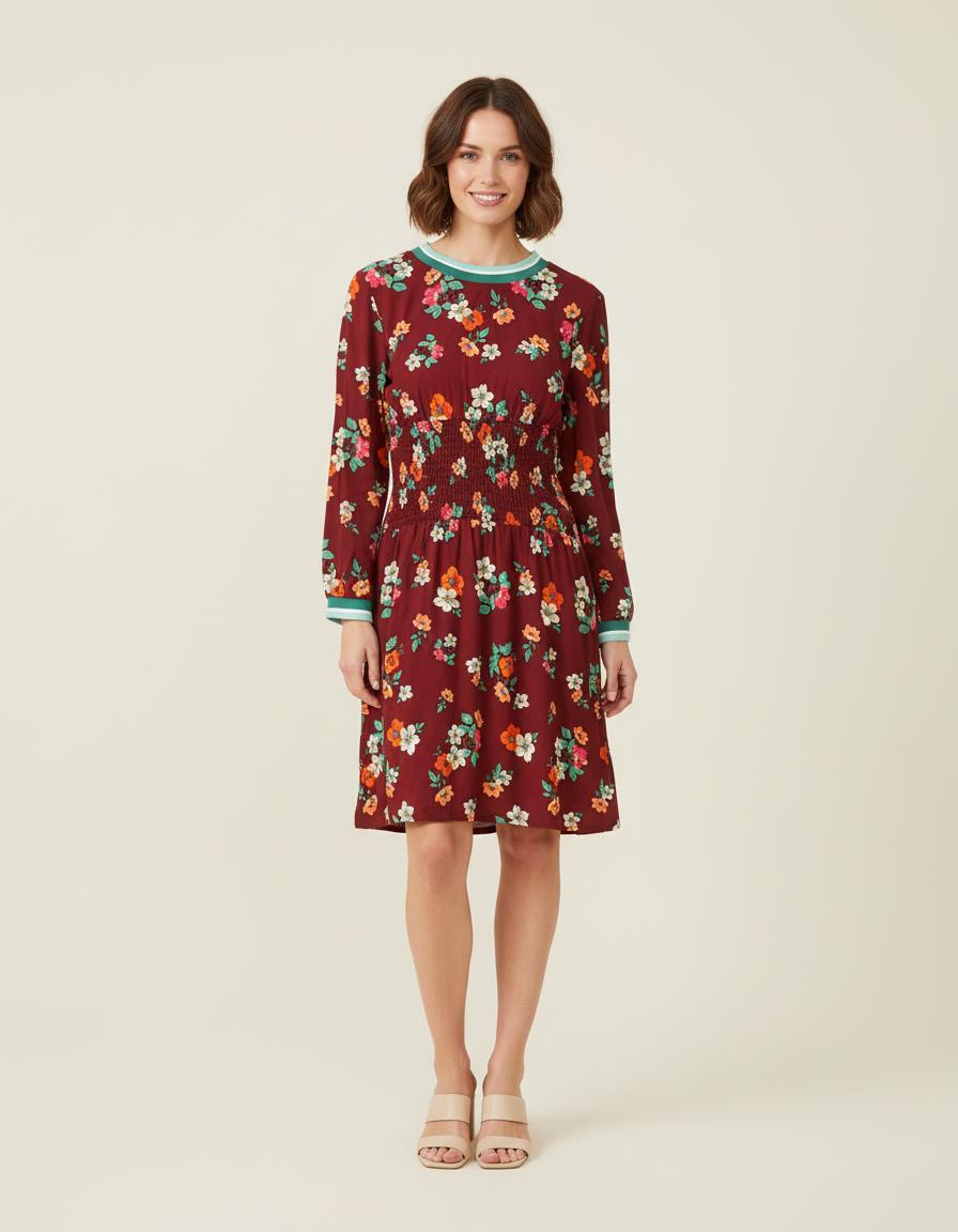 Robe Fluide À Imprimé Rétro - Taille S/36
