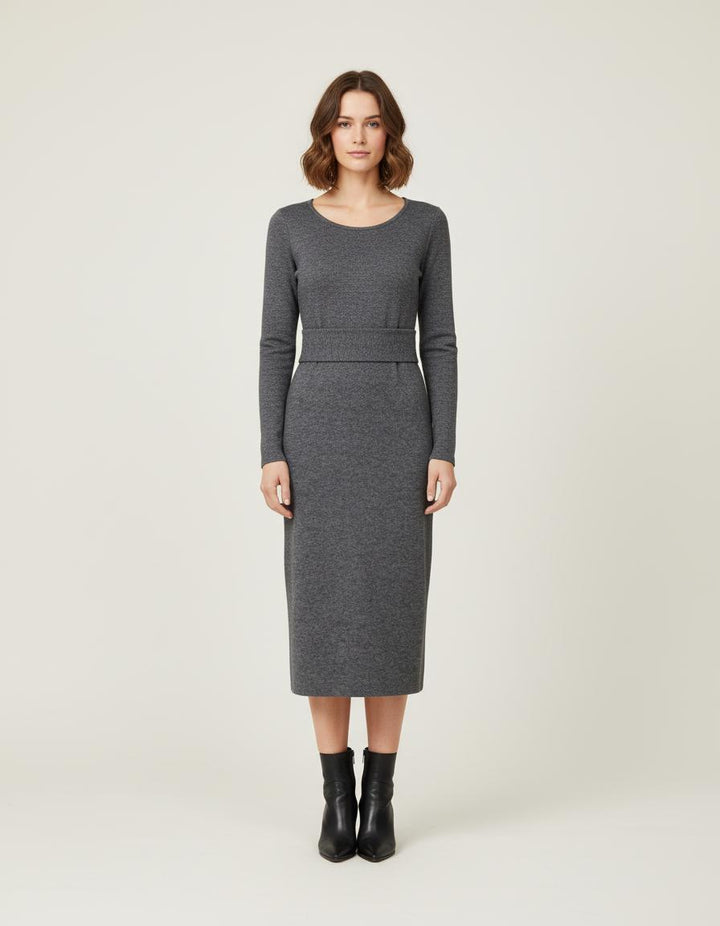 Robe Ceinturée En Maille De Laine - Taille S/36