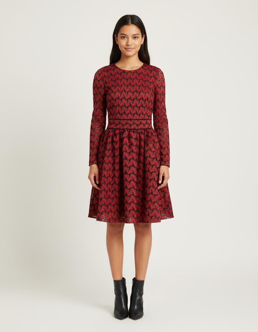 Robe En Dentelle Contrecollée - Taille S/36