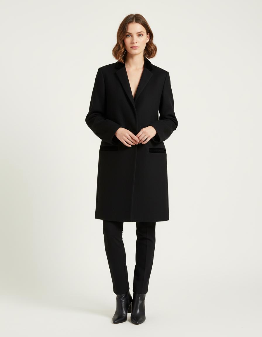 Pardessus Avec Détails En Velours - Taille S/36