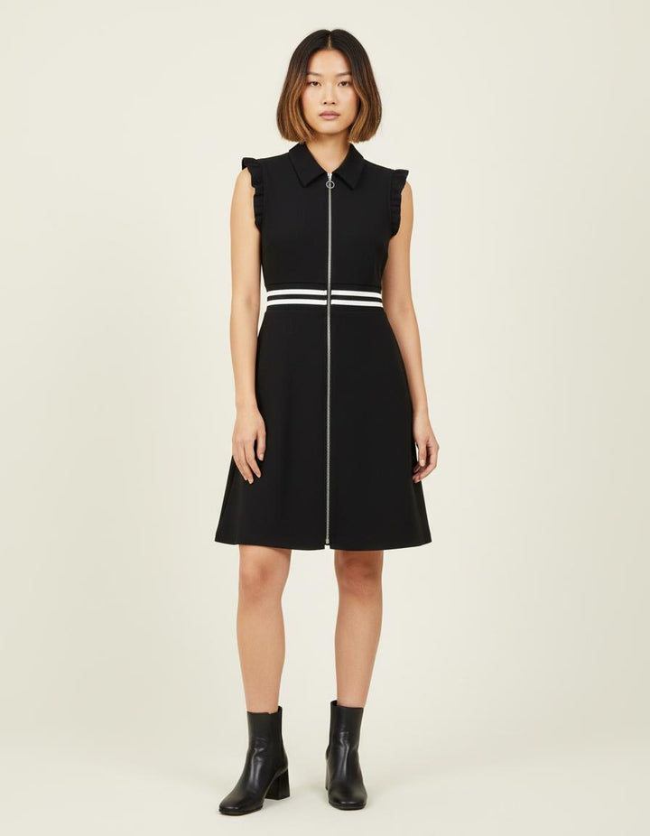 Robe Trapèze En Crêpe Avec Volants - Taille M/38