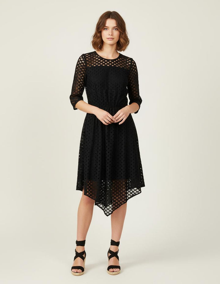 Robe Longue Asymétrique En Dentelle - Taille S/36