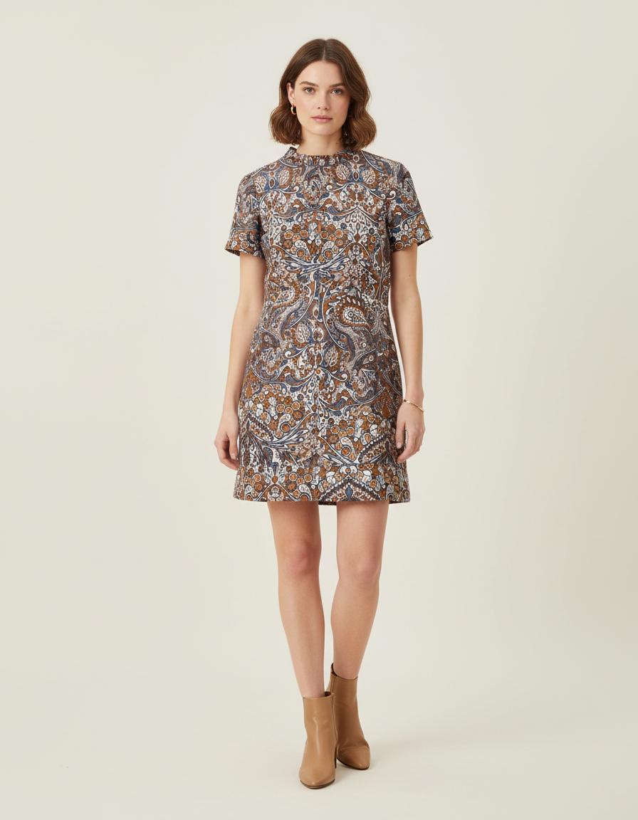 Robe Droite En Jacquard - Taille L/40