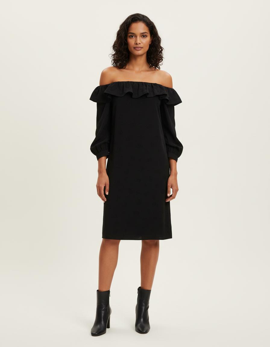 Robe Imprimée Avec Épaules Dénudées - Taille S/36