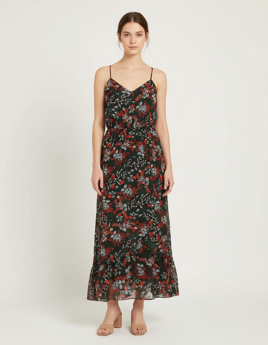 Robe Longue En Mousseline Imprimée - Taille L/40