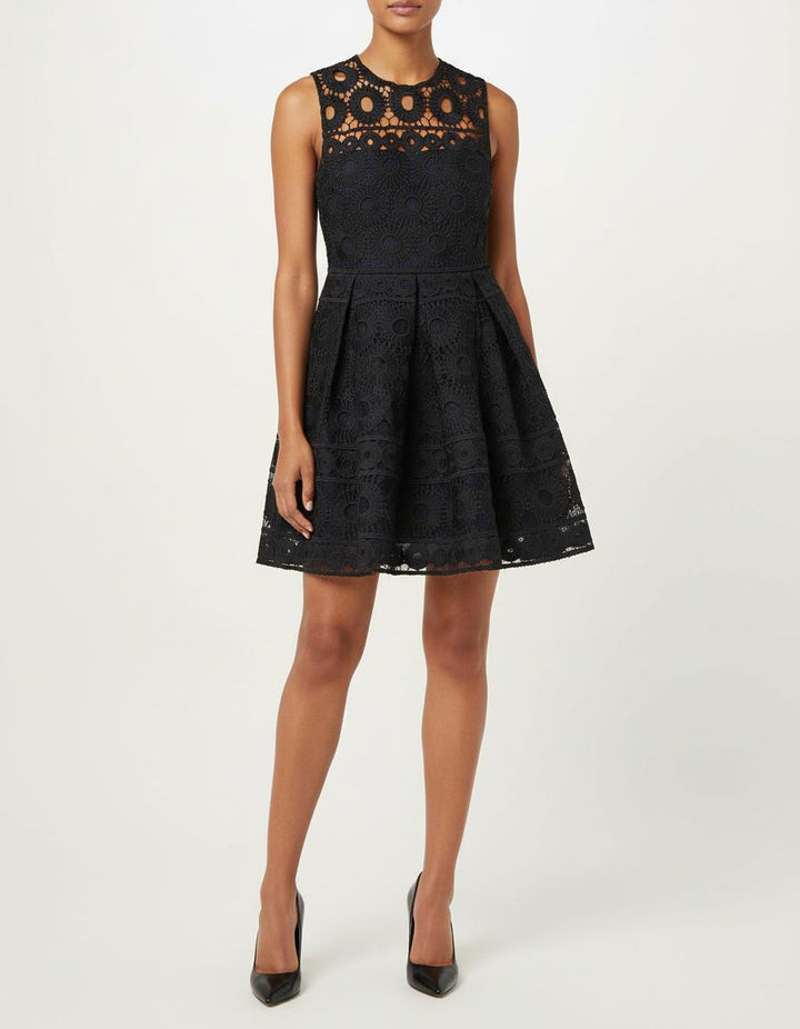 Robe En Guipure De Dentelle Contrecollée - Taille S/36