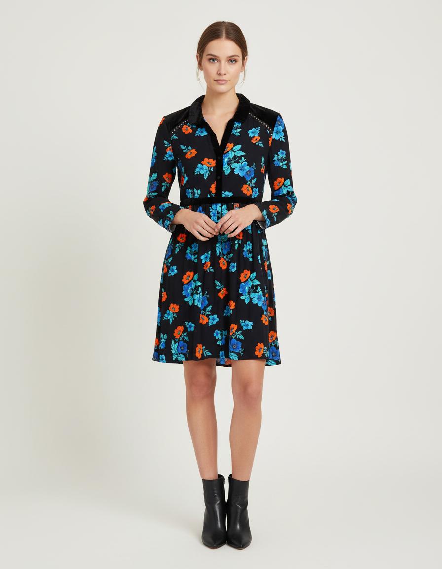 Robe Plissée Imprimée - Taille S/36